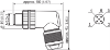 Picture of Anduripesa M12 5-pin, 90°, B-coded, PROFIBUS DP, vedruklemm, IP67, kaablile 4...8mm, SICK
